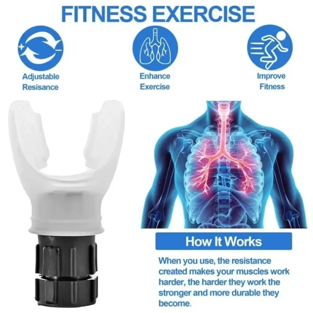 Portable Breathing Trainer with Adjustable Resistance Settings