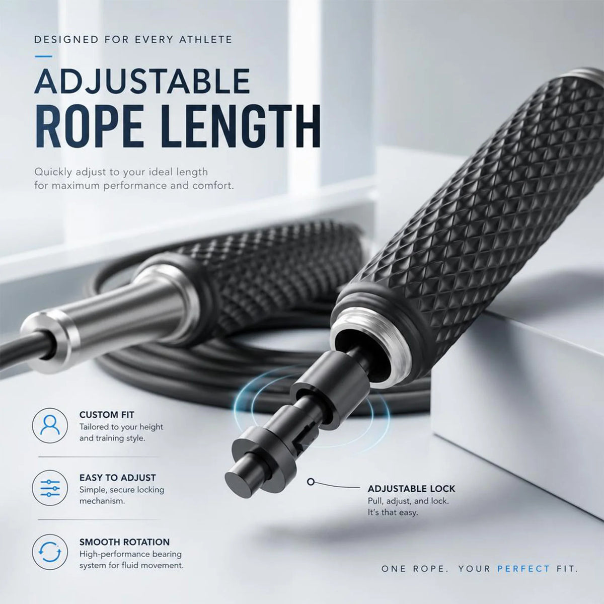 Jump Rope,Adjustable Length Steel Ropes with Ball Bearings, Suitable for Men and Women,Exercise Skipping Rope for Weight-loss