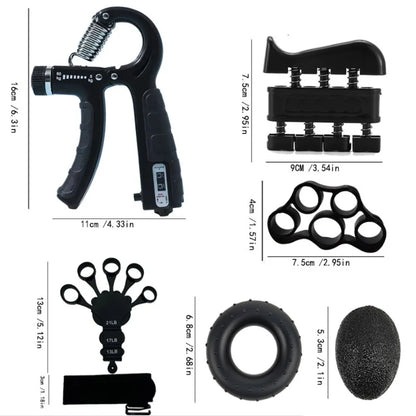 Adjustable Grip Strength Trainer Set Hand Training Equipment Grip Ring for Finger Exercises Comprehensive Fitness Kit
