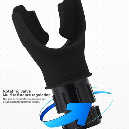 Adjustable Silicone Breathing Fitness Exercise Equipment Portable Mouthpiece Resistance Breathing Exercise Device For Household