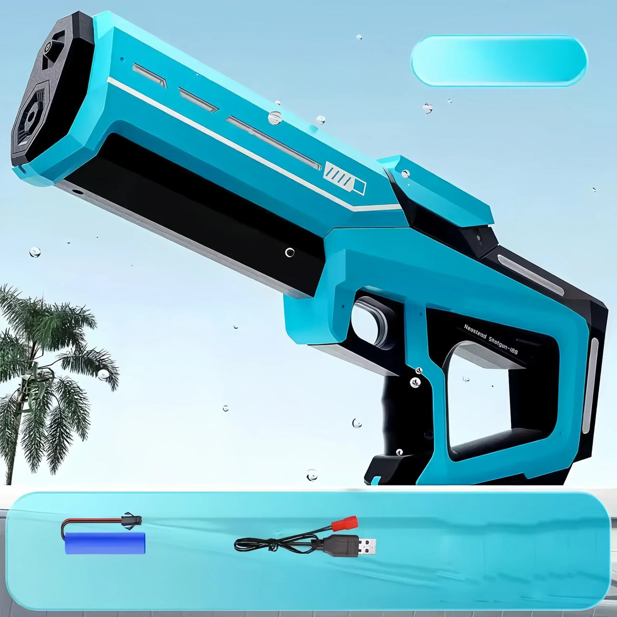 Children'S Fully Automatic Water Storage Gun Large Capacity Electric Water Absorbing Toy Gun Summer Outdoor Water Toy Gift